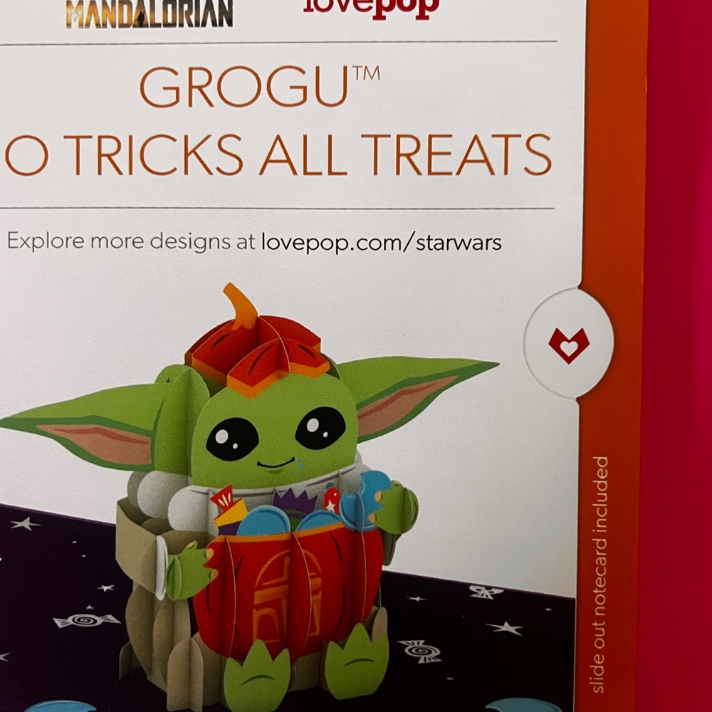 Baby Yoda 3D greeting card new in package by love pop
